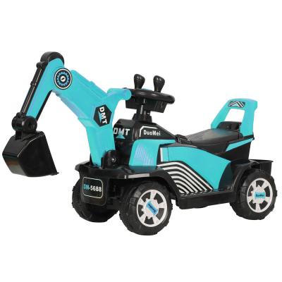 China Stablize Children's Sky Blue Excavator Toy Four-Wheel Vehicle That Boys and Girls Love for sale