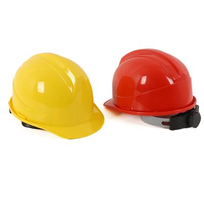 China hard hat ANSI design button style smooth top chin strips hard hat industry construction safety helmet for sale