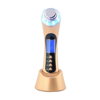 China Beperfect BP-0153 3 Color 5 in1 U Ion Photon Facial Massager 3Mhz Anti Aging Galvanic Skin Care Shrinking Pore for sale