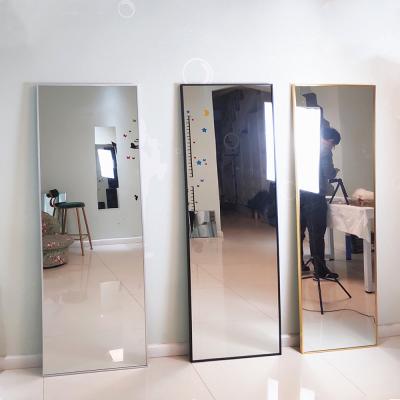 China Full Body Mirror Contemporary Aluminum Frame Mirror Integral Mirror With Back Bracket for sale