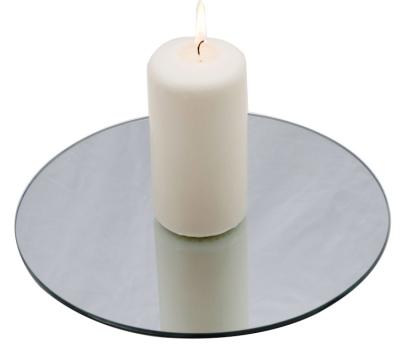 China Contemporary Unique Stylish Suitable For All Occasions Decorative Mirror Candle Plate for sale