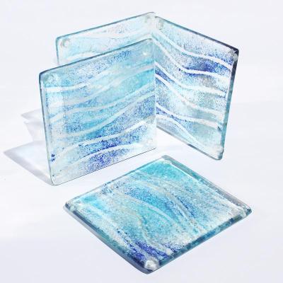 China Sustainable Single Square Sublimation Glass Coasters With Customized Color Size And Shape for sale