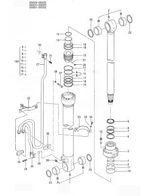 China Machinery Excavator 4664871 Boom Cylinder Asses Y ZX200-3 ZX210H-3 ZX210K-3 ZX240-3 Hydraulic Cylinder for sale