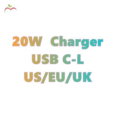 China Palladium 20W Mobile Phone USB C to L Fast Charging Charger EU USA UK Power Adapter Phone Charger for iPhone 13 12 11 for sale