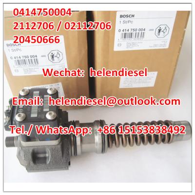 China Echte neue BOSCH-Einheits-Pumpe 0414750004, 0 414 750 004, KHD 2112706, 02112706, 20450666, 2045 0666, DEUTZ - zu verkaufen