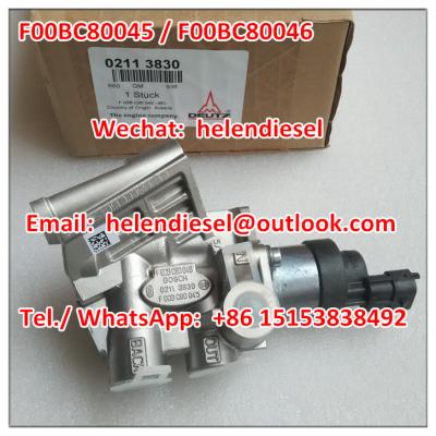 China Válvula de controle genuína e nova F00BC80045 de BOSCH, F 00B C80 045, F00Because80046, F 00B C80 046, regulador de pressão 0211-3830 à venda