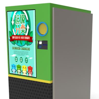 China 65-inch touch  display high-speed recycling 4G network + WIFI network plastic  cans glass bottles recycling vending machine for sale