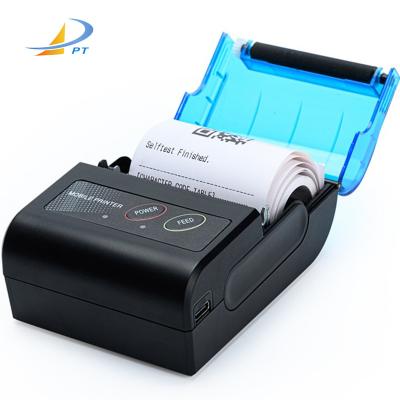 China Mini 58mm Mini Small Pocket Black And White Portable Wireless Mobile Blue Tooth Handheld Blue Tooth Thermal Receipt Printer Price for sale