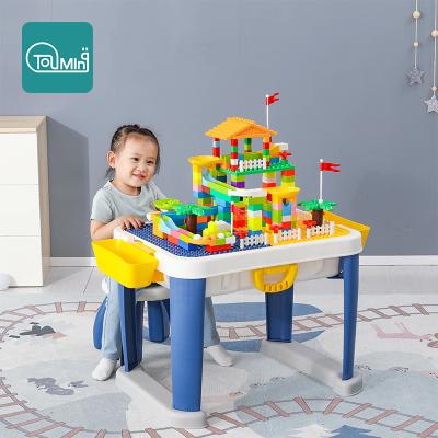 China Custom Big Baby Game Building Toy Plastic Education Diy Toy Mini Castle Stacking Bricks Build Building Blocks Tabletop Game Set For Kids for sale