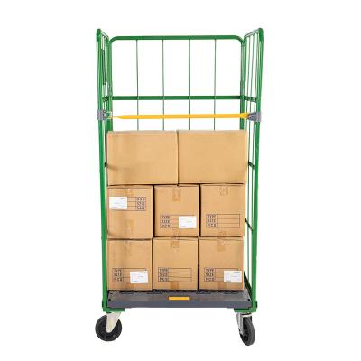 China Wire Container Lockable Type And Heavy Duty Ladder Collapsible Wire Mesh Roll Cage Container for sale