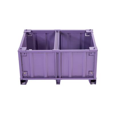 China Foldable Hot Sale Security Storage Stackable Shipping Warehouse Box Pallet Steel Cage For Sale for sale