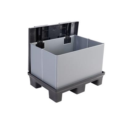 China One piece high quality storage plastic box medium duty built-in container for loading and handling for sale