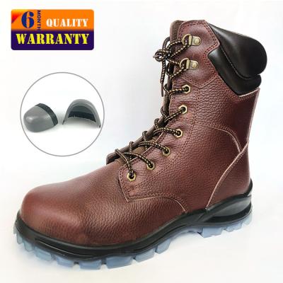 China Factory Wholesale High Quality Superior Safe Steel Toe Genuine Leather Waterproof Men Anti-skid Safety Shoes for sale