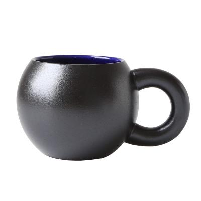 China Originality Internet Celebrity Douyin Big Fat Ears Shape Planet Mugs Ceramic Mug Design Sense Handle Matte Frosting Coffee Mug for sale