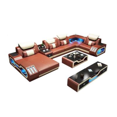 China Massage space capsule first class leather sofa for three or four person Italian luxury living room electric function sofa for sale