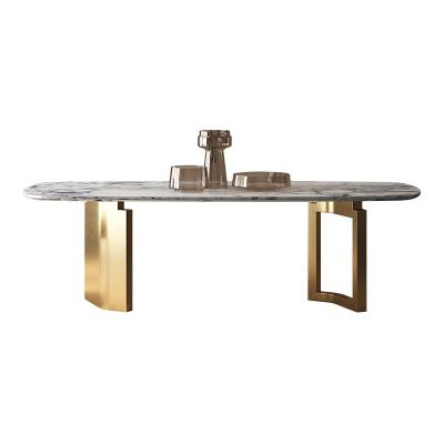 China Other Italian minimalist rock slab dining table and chair combination modern light luxury home rectangular table for sale