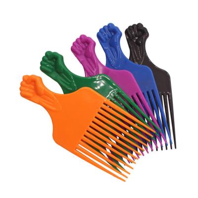 China Home Professional Plastic Combs Dressing Hair Curls Afro Wide Comb With Handle for sale