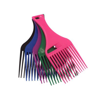 China Home Wholesale Salon Curls Plastic Combs Tooth Hair Pick Afro Wide Comb for sale