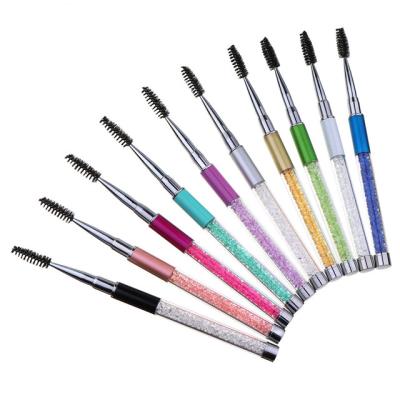 China Wholesale Popular Crystal Pipe Lash Extension Wand Factory Ten Colors Eyelashes Sweep Tube for sale