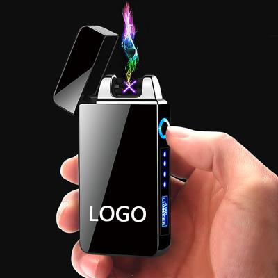 China Wholesale High Quality USB Rechargeable Electronic Igniter Custom Double Arc USB Plasma Igniter Flameless Logo Windproof Electric Rechargeable Igniter Windproof Igniter for sale