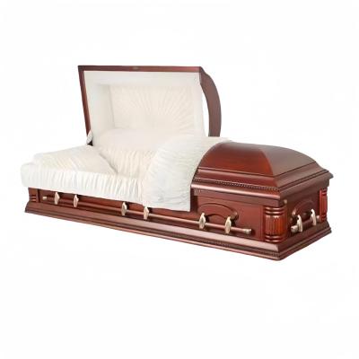 China American Style Jingyue Tong HY-AC102 Solid Paulownia Wood Coffin/Casket Matte Finish High-Level Wooden Casket Funerals High Quality Supplies for sale