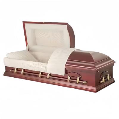 China American Style Jingyue Tong HY-AC106 High Quality Matte Finish Funerals Supplies Coffin/Casket made of Solid Paulownia Wood Wholesale for sale