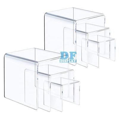 China AD002 Stocked Display Risers, Clear Acrylic Showcase Display Stands For Jewelry Cake Stands For Candy Dessert Table Decoration for sale