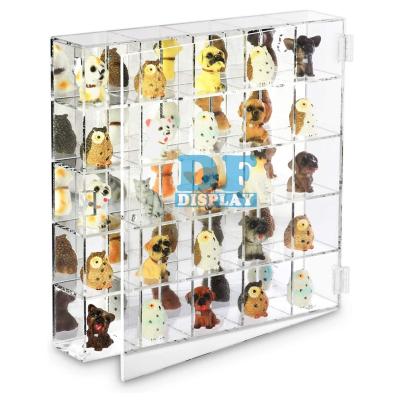 China AD004 Mountable 25 Compartments Stored Showcase Cabinet Rack With Mirrored Back Displays For Collectibles, Toys for sale