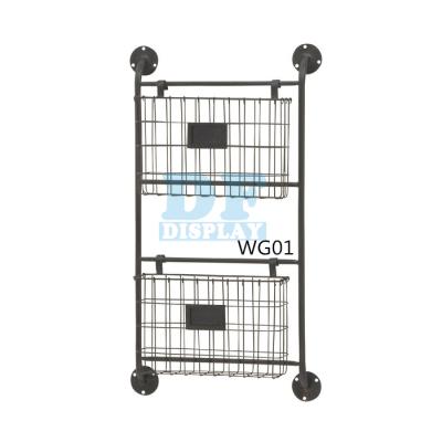 China WG01 Critchlow Wall Stocked Organizer with Baskets for Home Organize Magazine Organizer FM DFDISLAY for sale