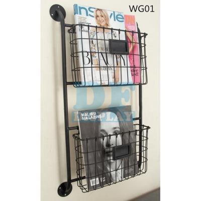 China WG01 Magazine Wall Organizer Stored Organizer with FM Baskets DFDISLAY for sale