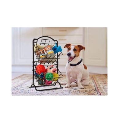 China HS018C CLASSIC 2 Tier Basket RACK 2 Tier Hanging PET FOOD Baskets STAND for sale