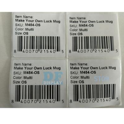 China Custom ST09 UPC Barcode Label Barcode Sticker With Paper Material DFDISPLAY for sale