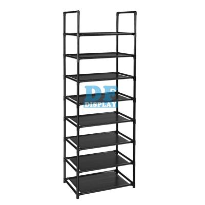 China Sturdy Stocked HS062 8 Tiers Shoe Rack 16-20 Pairs Shoe Shelf for sale