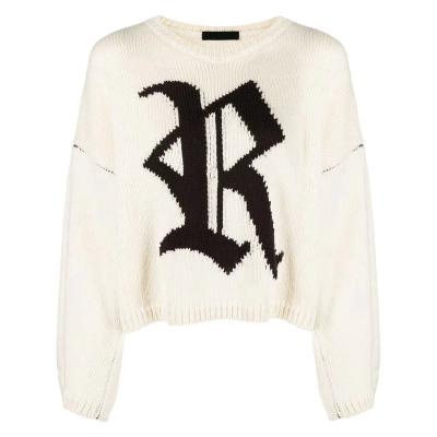 China 2023 Heavy Knitwear Women Anti-Wrinkle Cable Knitted Pullover Hoodie Cotton Top Custom Oversized Sweaters for sale