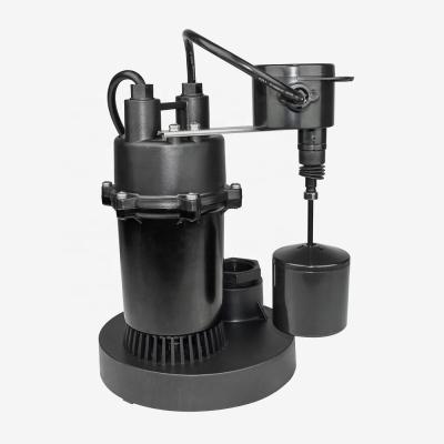 China Long Life 115 Volt 1/4 Hp Motor Automatic Sewage Sump Pump Vertical Float Top Lubrication Oil Filled Suction for sale