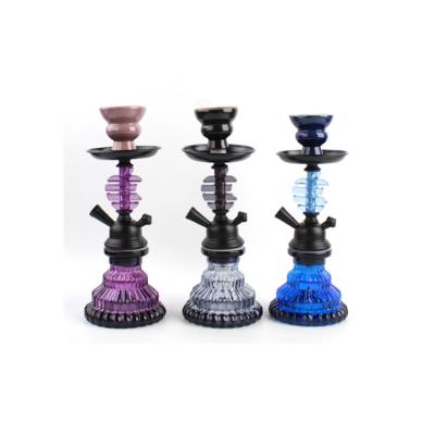 China Good Quality and Unique Design Glass Shisha Hookah Set Portable Full Charcoal Tray Bowl Tong Filter Smoking Chicha Narguile Small Pipe Iron Man Hookah for sale