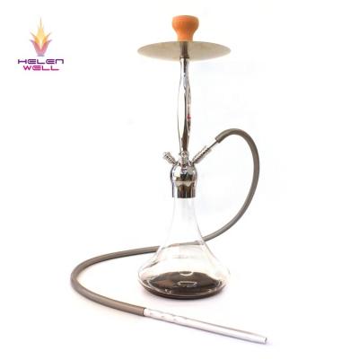 China 2021 Single factory direct zinc alloy hookah with ceramic bowl Shisha nargile for sale