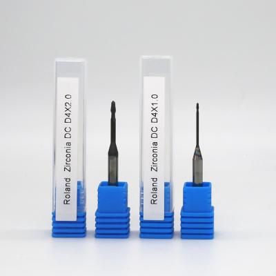 Κίνα DC Dental Zirconia Milling Bur Roland Diamond Coating 1,0mm 2,0mm προς πώληση