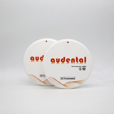 China Audental Excellent Translucency ST Preshaded Zirconia Block with CAD/CAM System for sale