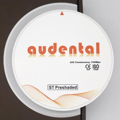 Chine Audental, bloc de zirconium pré-shadé semi-dental ST avec système CAD/CAM à vendre