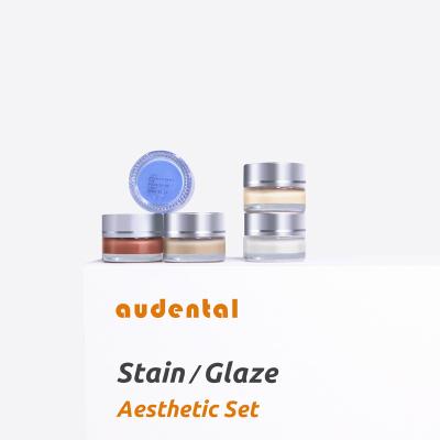 China Ceramics Dental Zirconia Block Coloring Liquid Porcelain Dental Stain Glaze Audental Glaze Powder for sale