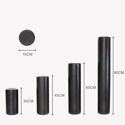 China Factory Wholesale Black Yoga Fitness Roller 30 Comfortable 45 60 90cm Pilates PPE Yoga Massage Foam Roller for sale