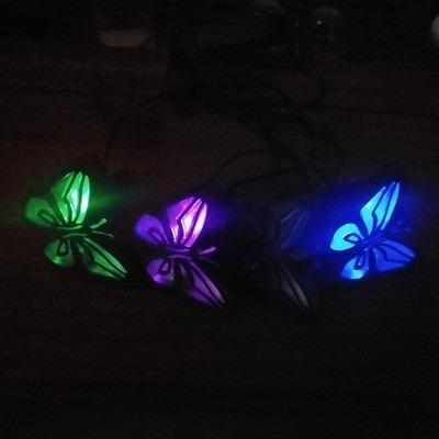 China New Design Garden Butterfly LED Solar Light String Lights Outdoor Solar Garden Light for sale