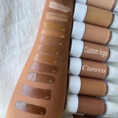 China COEOVO 17 colors logo private label matte full coverage foundation vegan liquid foundation for sale