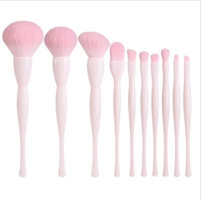 China Angular Blush Manufacturer Free Sample Custom Logo Make Up Brushes 10pcs Makeup Set Brush for sale