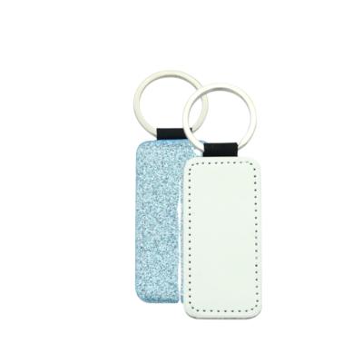 China Connector Supernova Sublimation Mute Key Chain PU Leather Single Sided Custom Printed Key Chain for sale