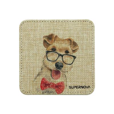 China Viable Custom Printed Sublimation Blanks Jute Mug Canvas Coaster for sale