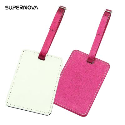 China Fanshion Sublimation Items Luggage Tag For Travel Luggage Custom Leather Tag for sale