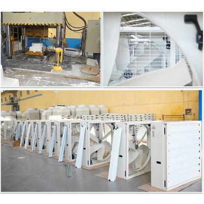 China Ice Cooling Large Negative Pressure Fan Industrial Exhaust Fan Temperature Control Fiberglass Outdoor Exhaust Fan for sale