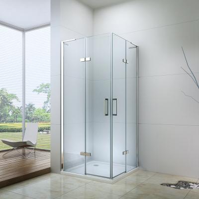 China Modern EX-421 Aluminum Alloy Frame Rail Bar Portable Glass Shower Enclosure 6mm for sale